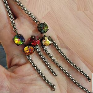 #Sabika Winter 19 Multicolor Fun Stone Pendant 20" Necklace Peridot, Vitrail, ..